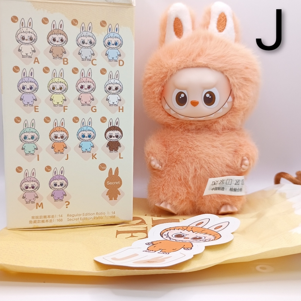 Pop Mart Labubu THE MONSTER Pin For Love Vinyl Plush Pendant 'J'